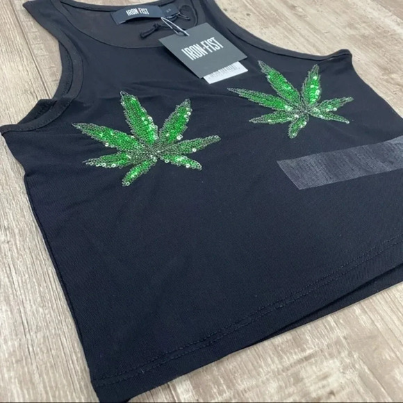 Iron Fist Mary Jane mesh crop tank top. - Picture 5 of 9